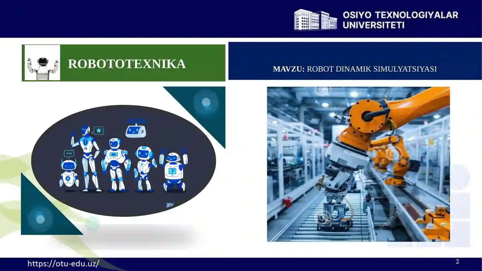 ROBOT DINAMIK SIMULYATSIYASI | ROBOTOTEXNIKA 2