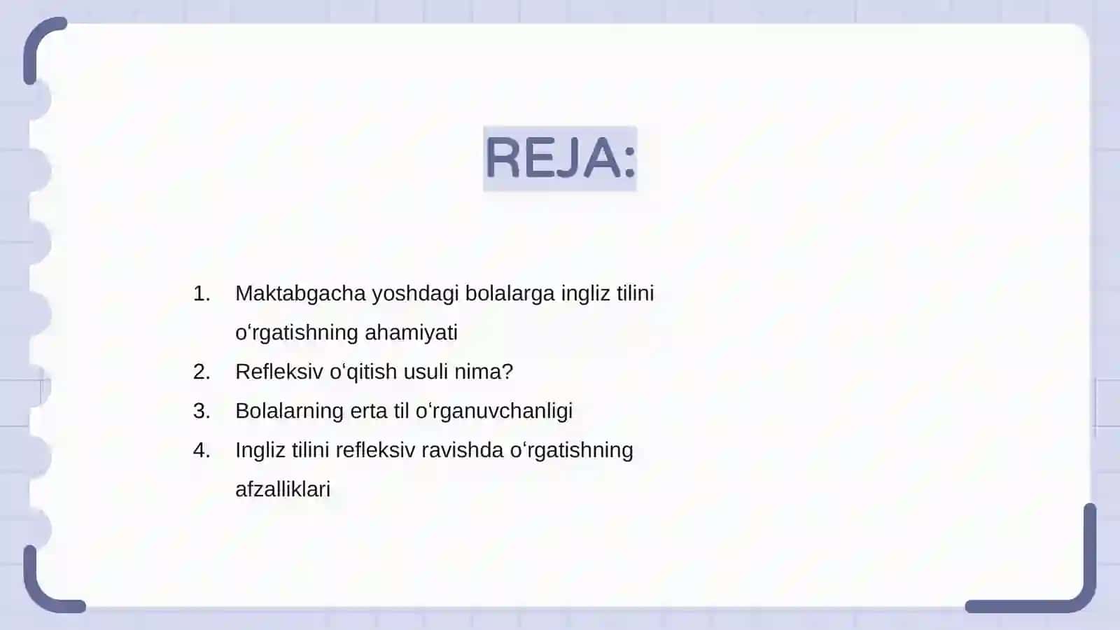 Maktabgacha yoshdagi bolalarga ingliz tilini refleksiv õrgatishning ahamiyati 2