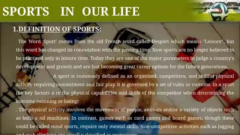 DEFINITION OF SPORTS 2