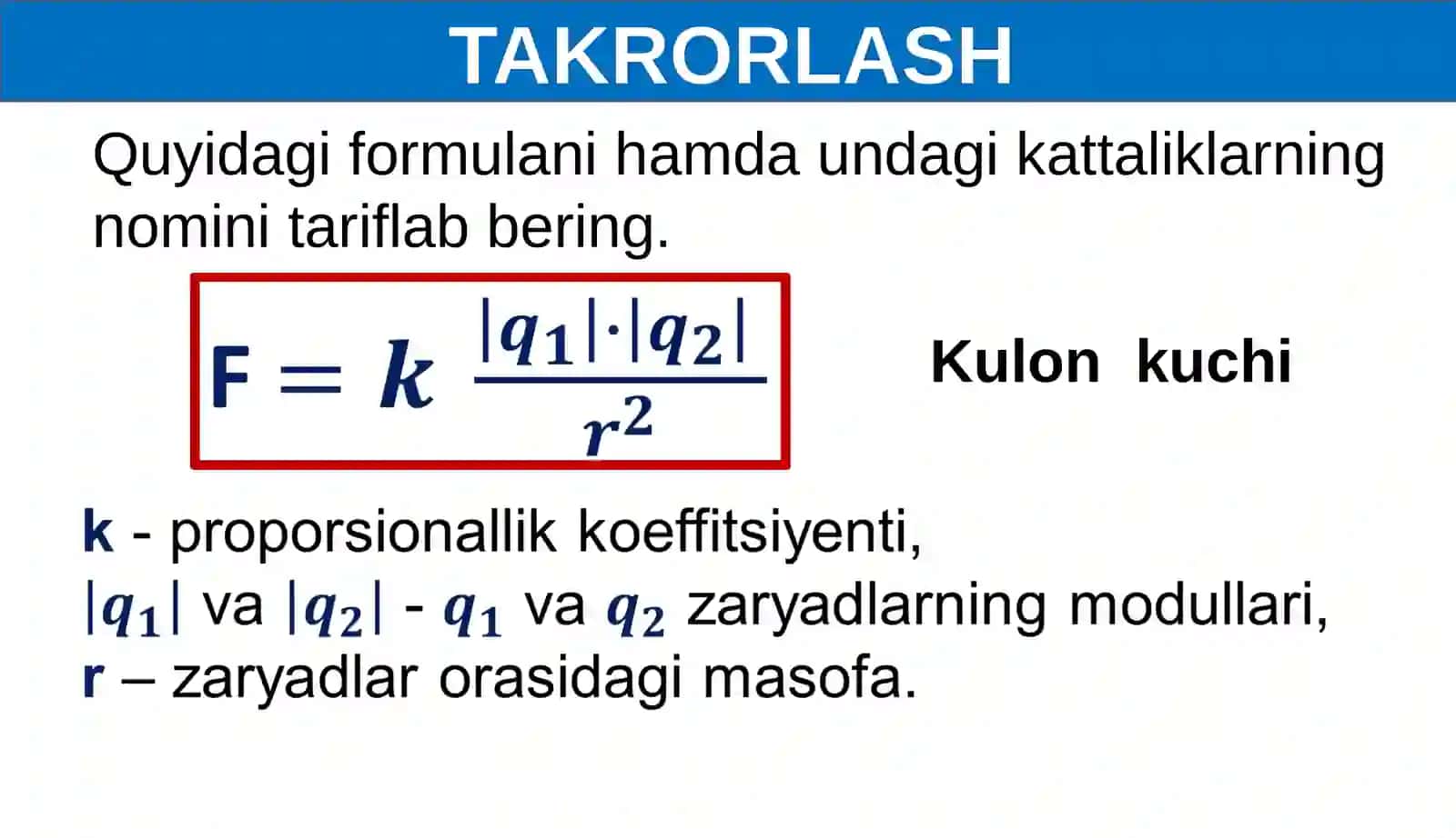 MAVZU: O‘TKAZGICHLARDA ELEKTR ZARAYLARNING TAQSIMLANISHI 2