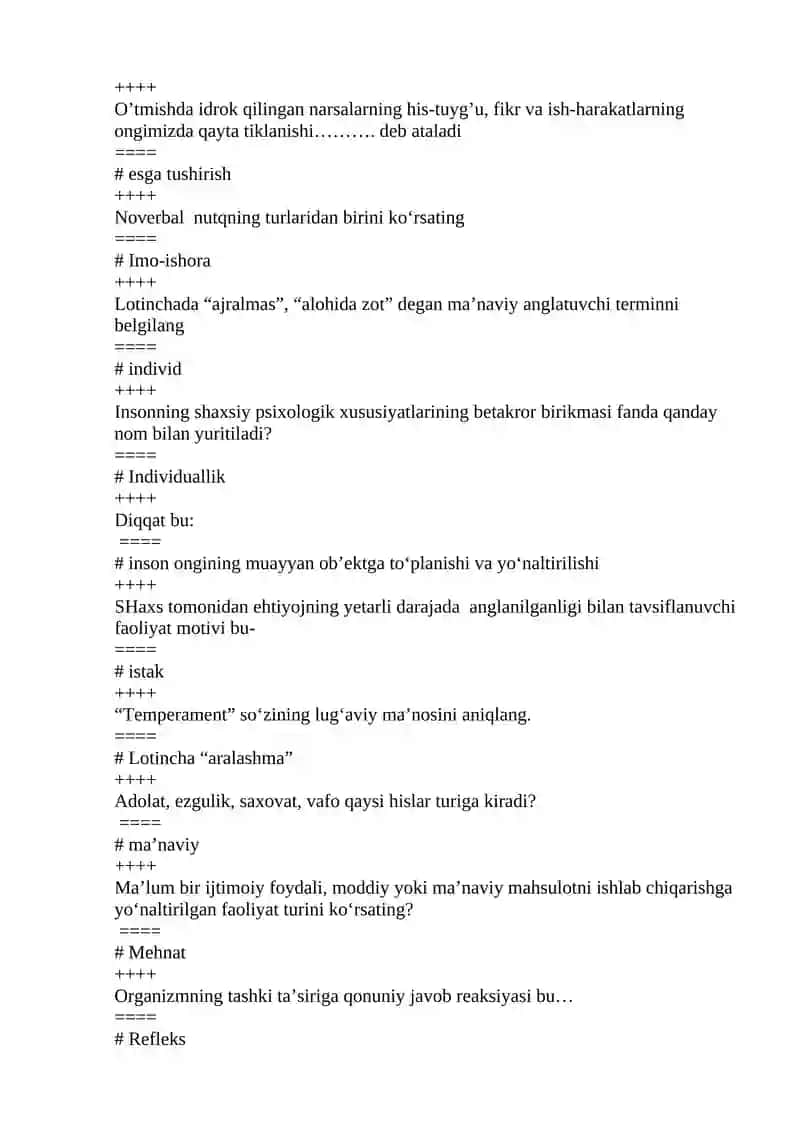 Psixologiya fani nimani o’rganadi 2
