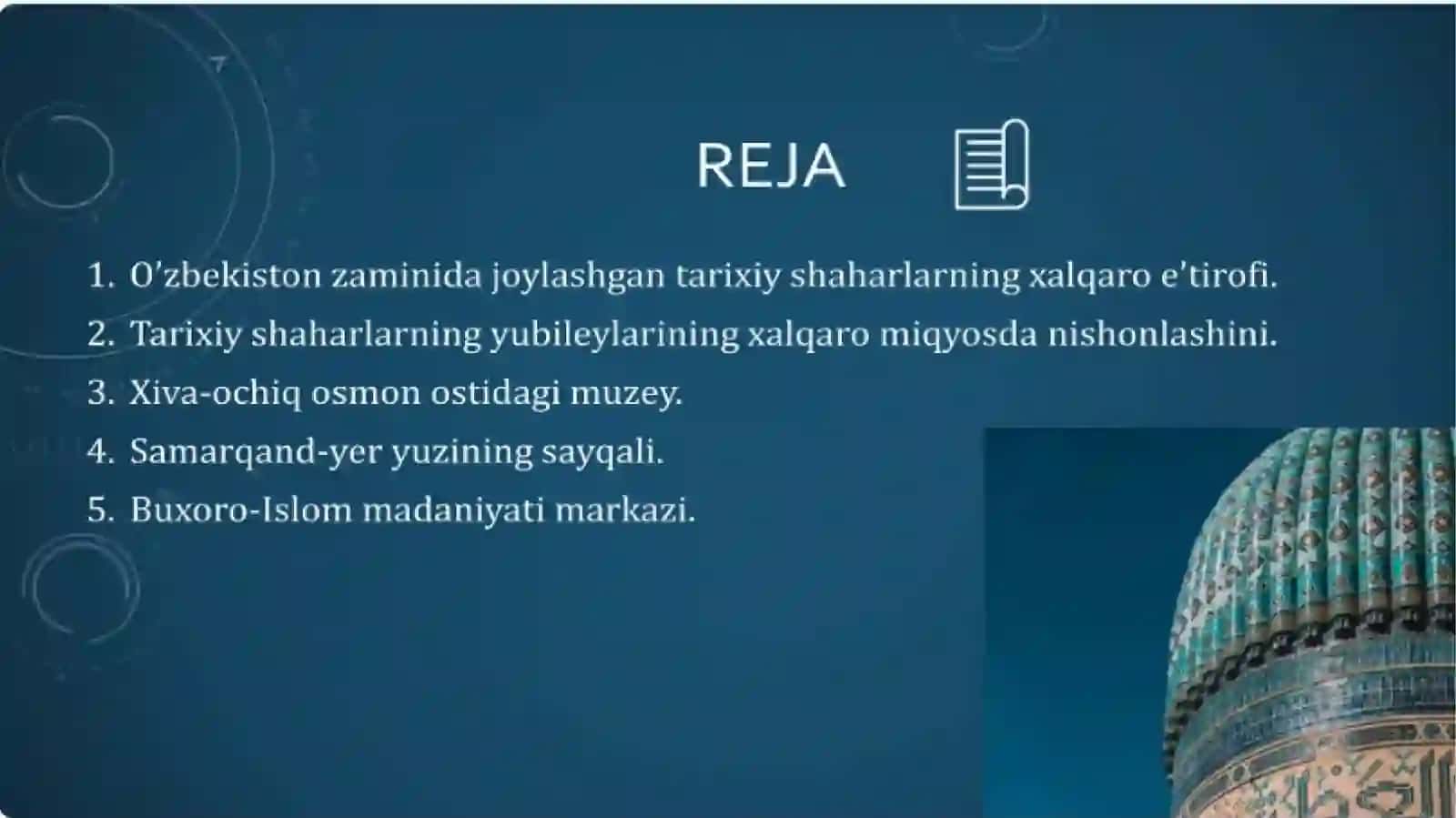 tarixiy shaharlar yubileylarining xalqaro miqyosida keng nishonlanishi 2