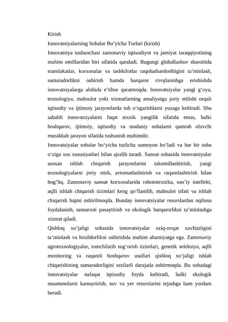 Innovatsion faoliyatning asosiy tushunchalari, guruhlanishi va tamoyillari 2
