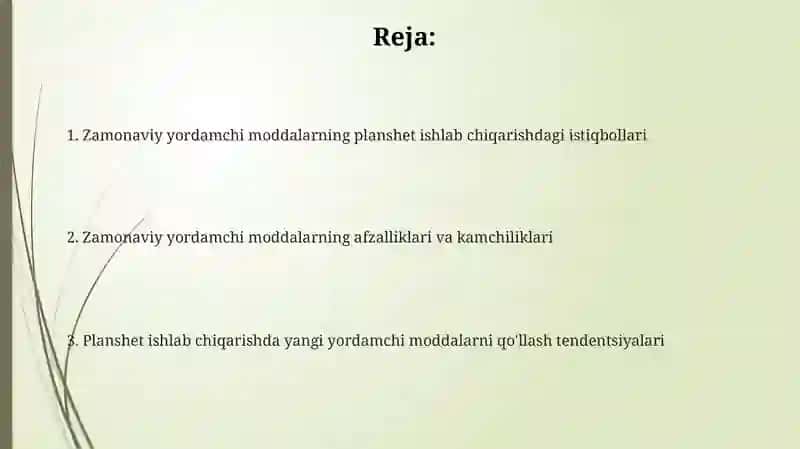 Zamonaviy yordamchi moddalardan foydalanish istiqbollari 2