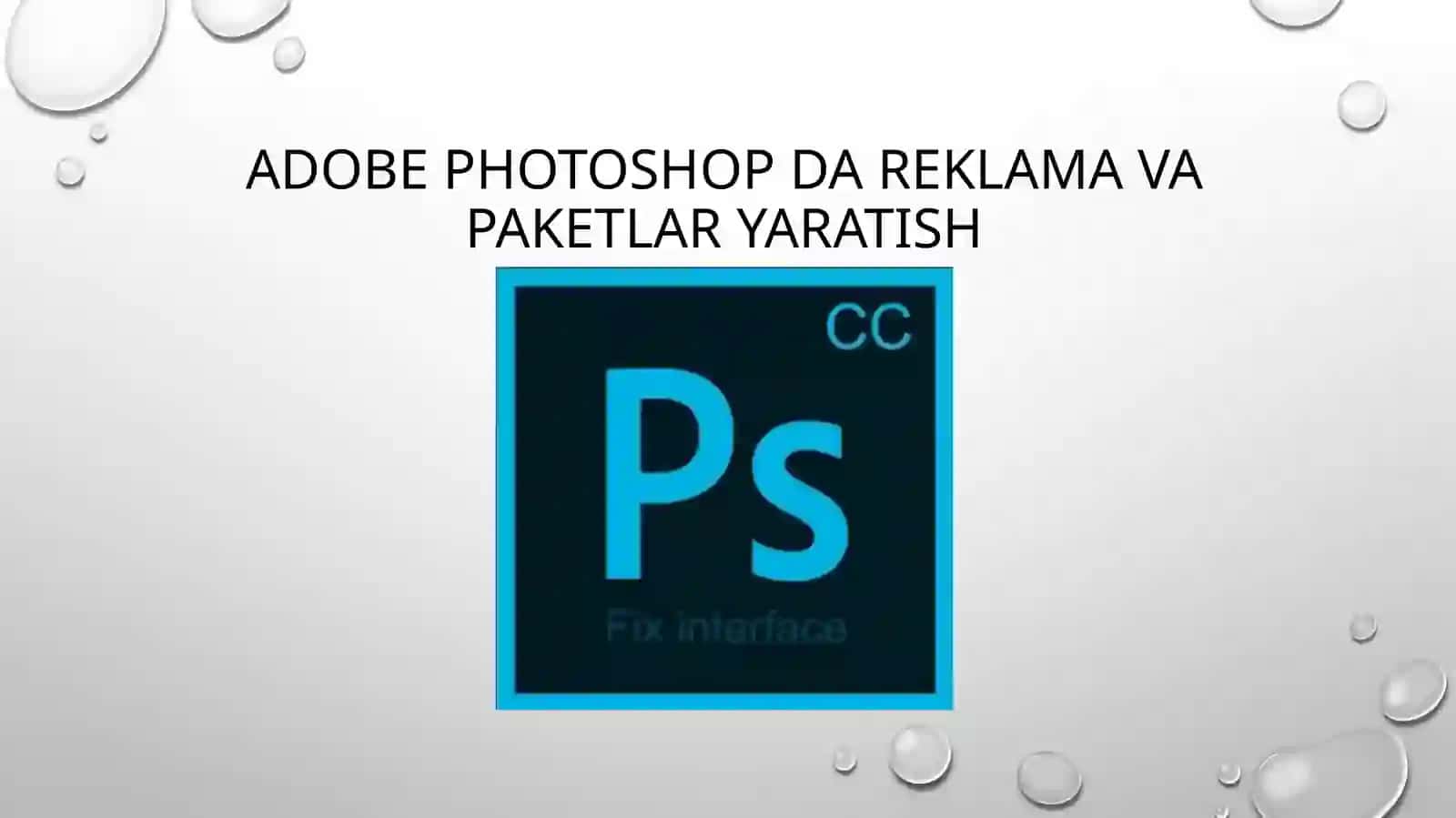 Adobe Photoshop da reklama va paketlar yaratish 2