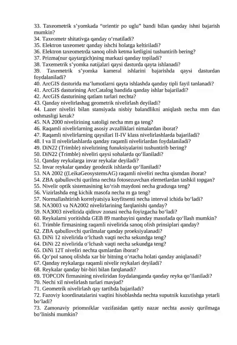 Zamonaviy geodeziyik asboblar va jihozlar 2
