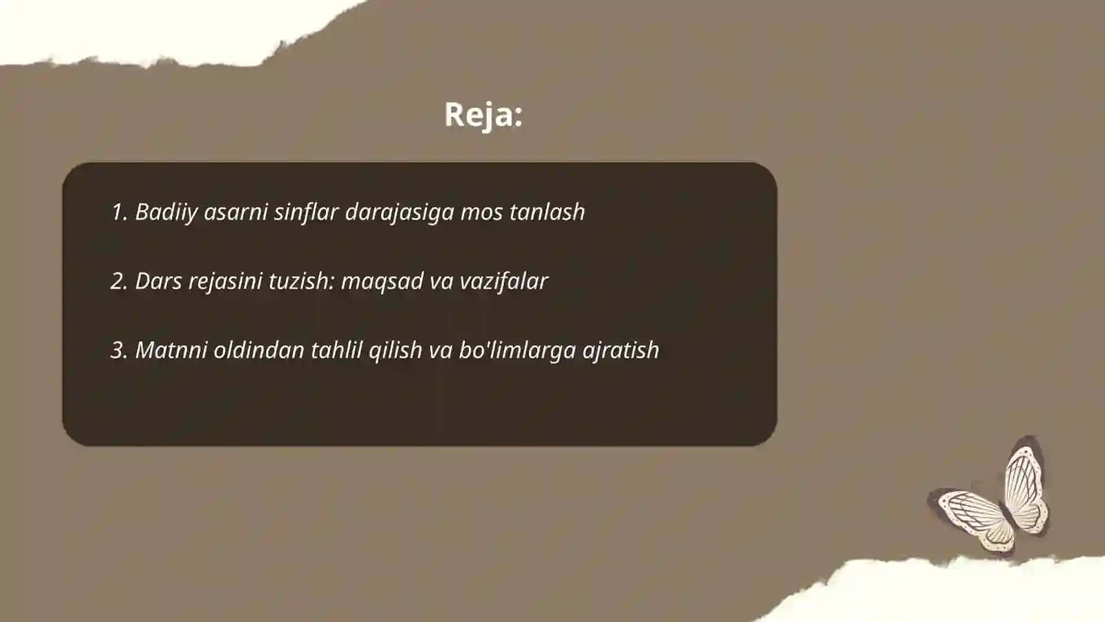 Sinflarda Badiiy Asar Islash Jarayoni 2