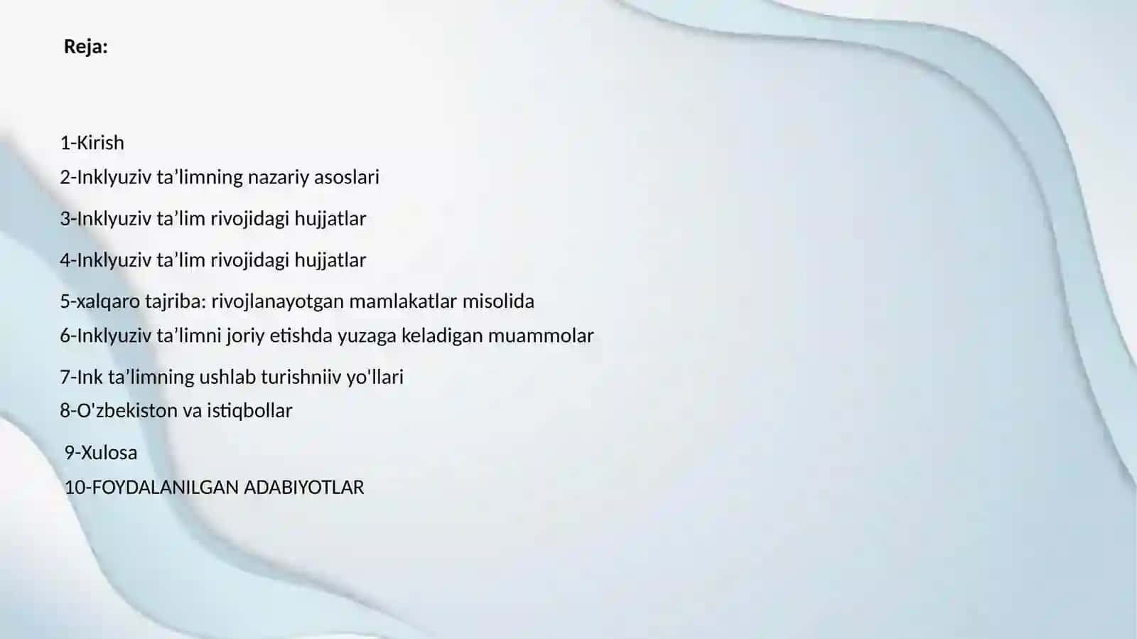Inklyuziv ta‘lim dunyo qarash va ta‘limiy nuqtai nazardan inklyuziv ta`lim rivojidagi xalqaro tajriba 2