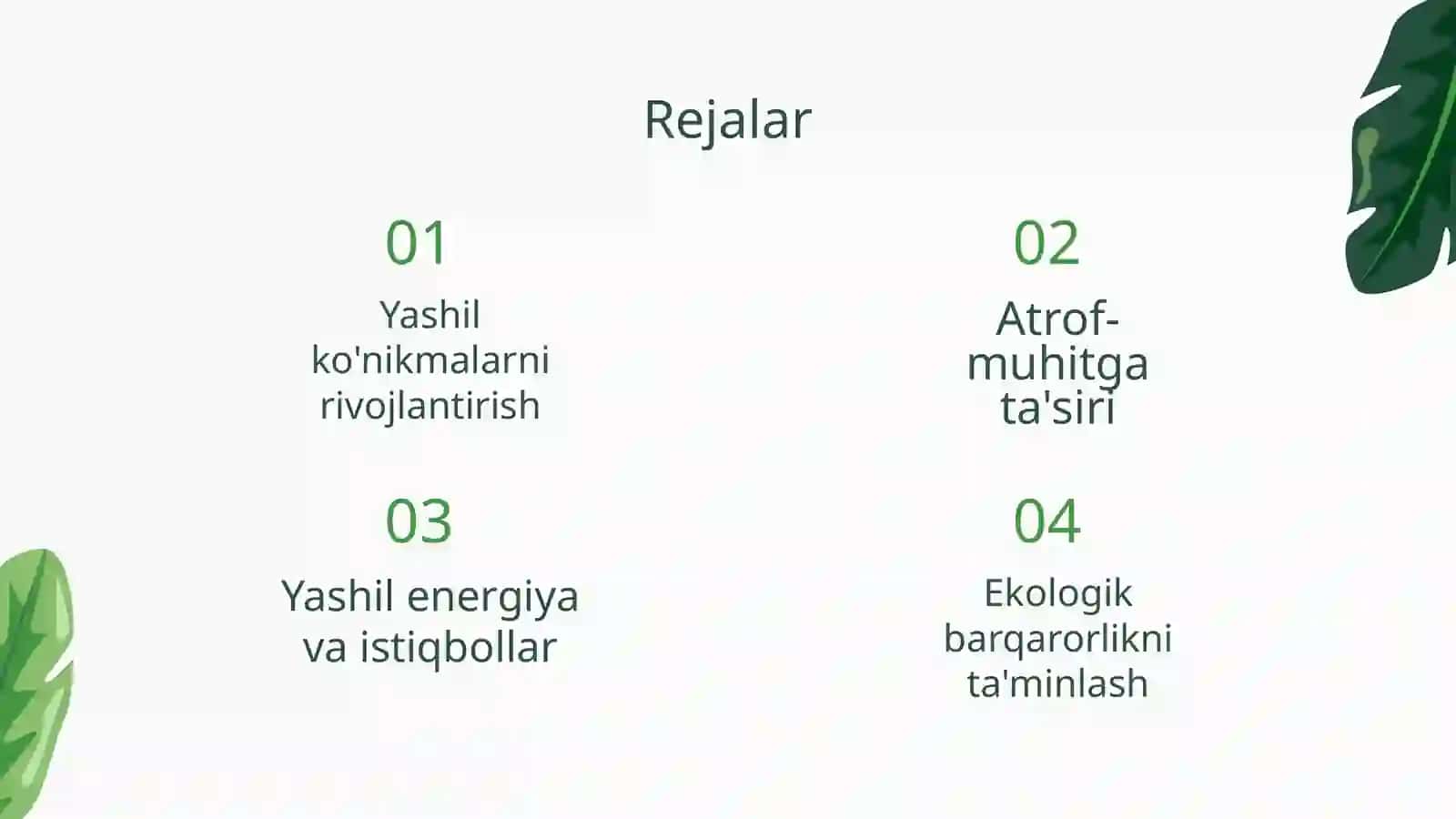 Yashil ko'nikmalar va uning foydali jihatlari 2