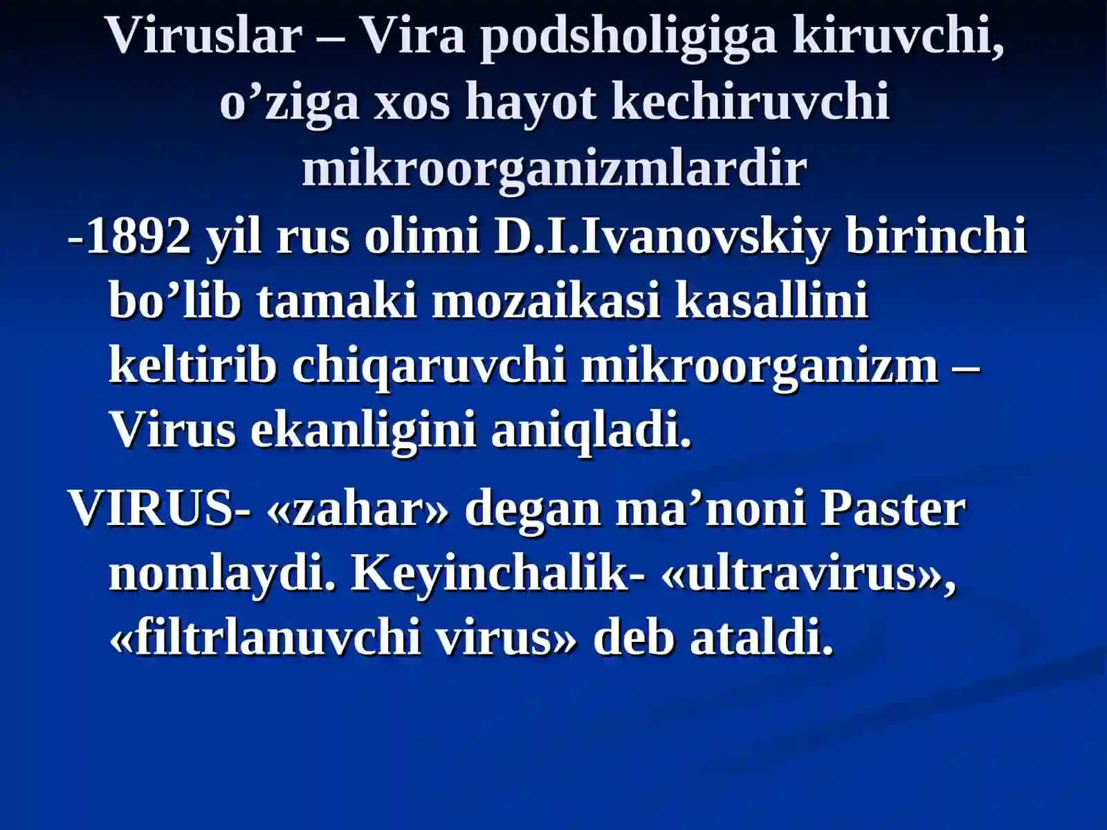Umumiy virusologiya. Bakteriofaglar 2