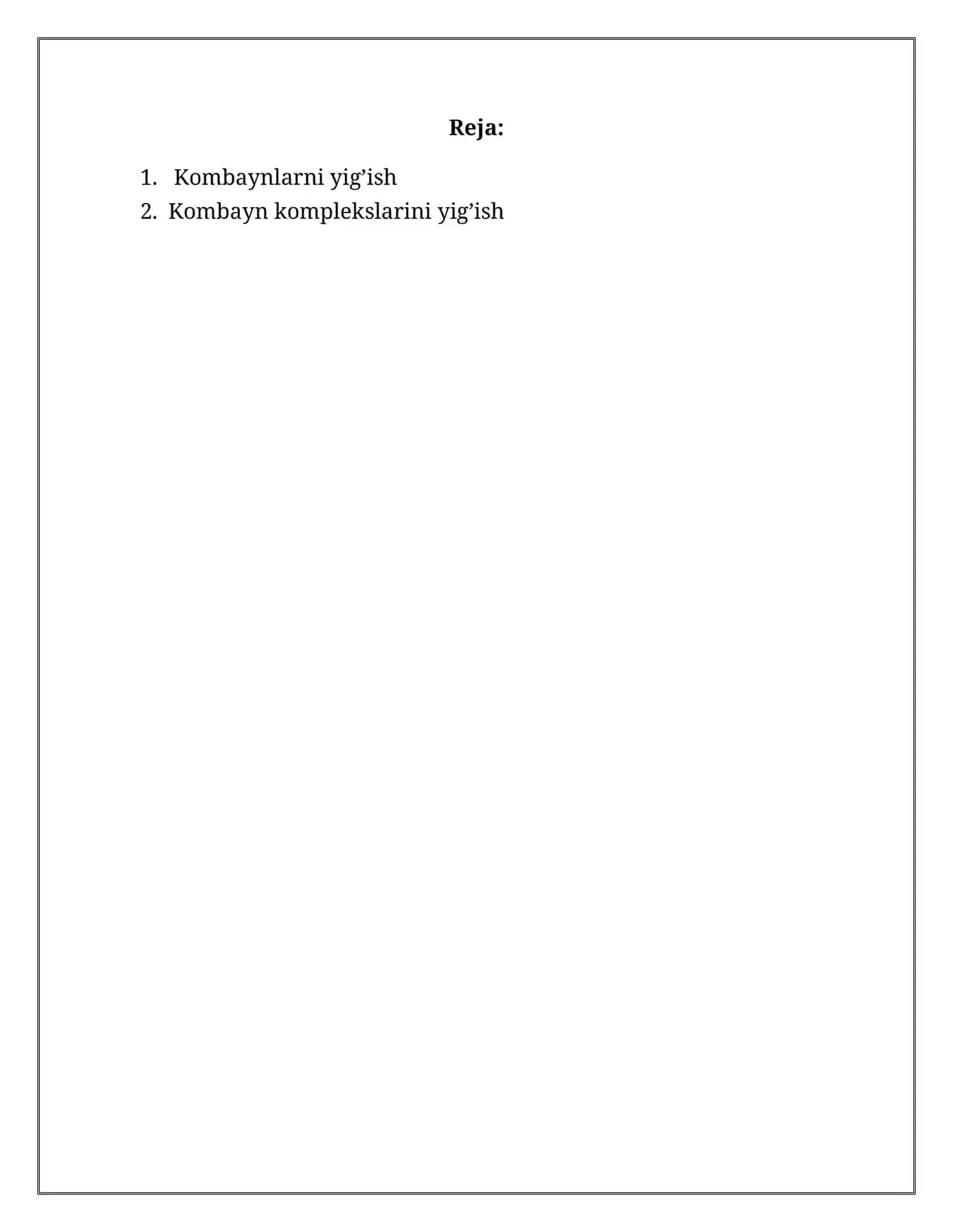 Yer osti lahim o’tish, qazib olish kombaynlari va komplekslarini yig’ish, ishlatish va ta’mirlash 2