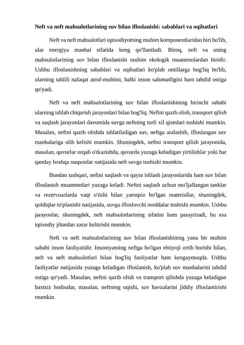 Neft va neft mahsulotlarida suv miqdorini aniqlash. 2