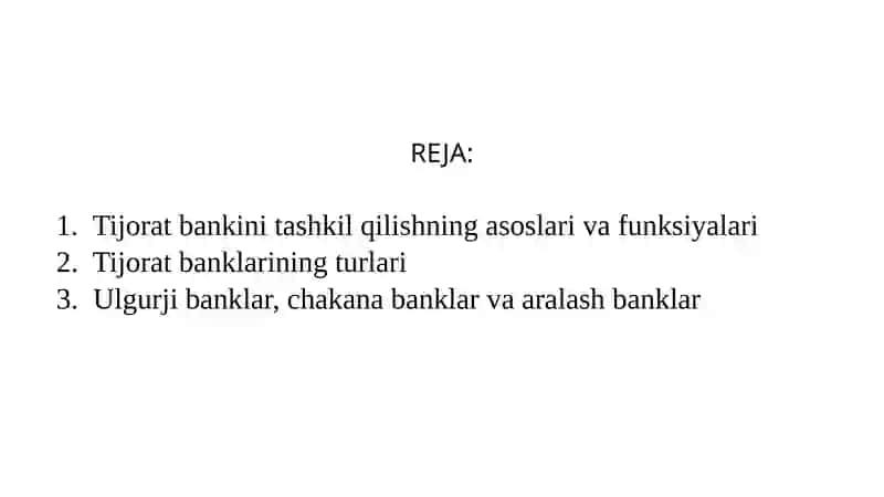 Tijorat Banklari va Ularning Funksiyalari 2