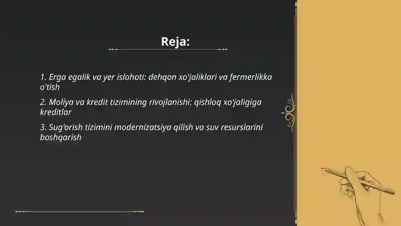 Mustaqillik yillarida qishloq xo'jaligi va sanoat sohasidagi o'zgarishlar 2