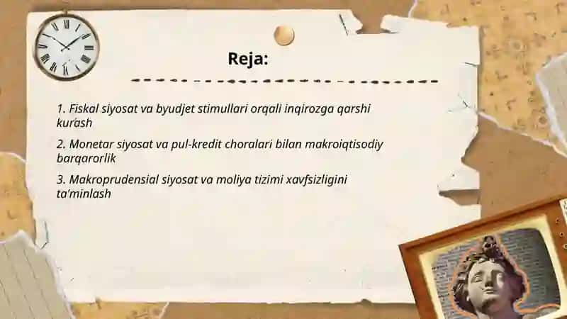 Inqirozga qarshi siyosat va makroiqtisodiy muvozanatini ta'minlash 2