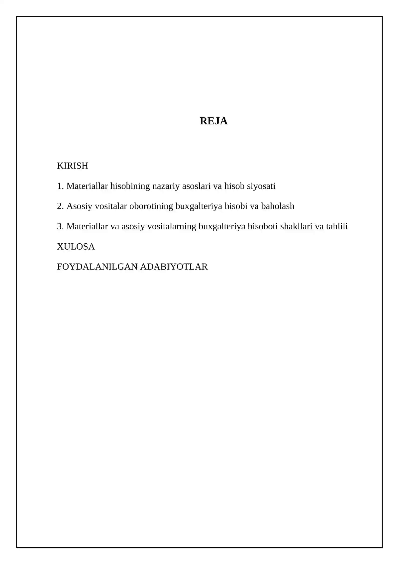 Buxgalteriyada materiallar hisobi va asosiy vositalar hisobi 2