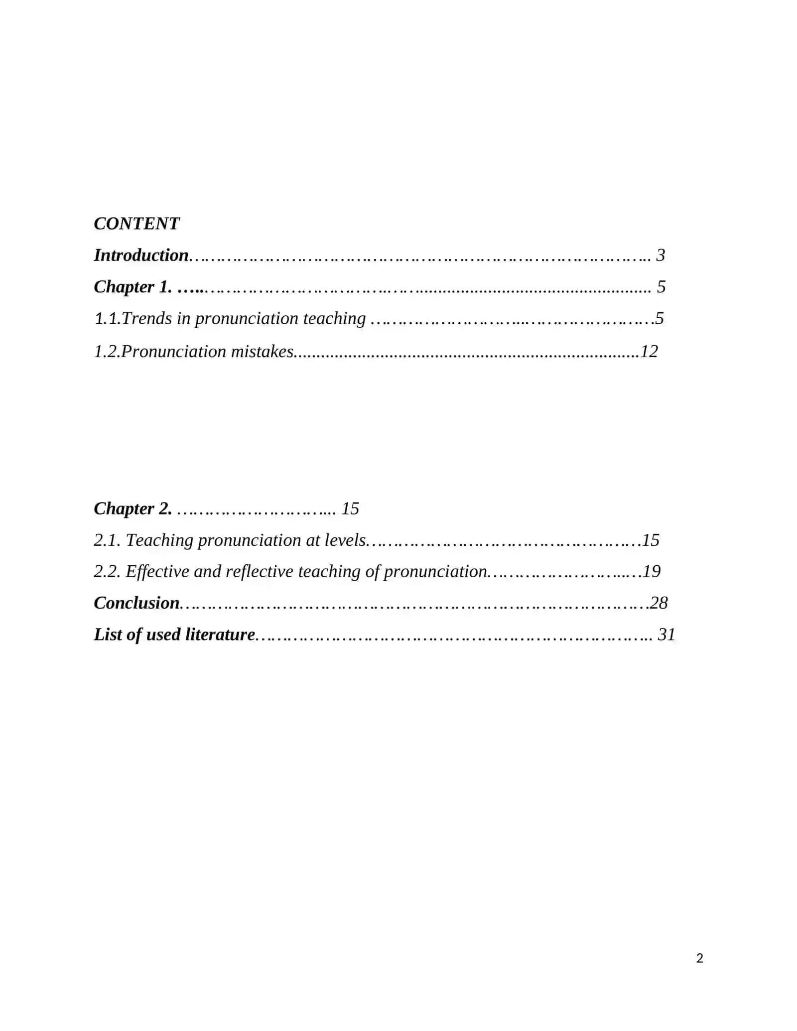 Methodology of teaching English language in preschool and primary education 2