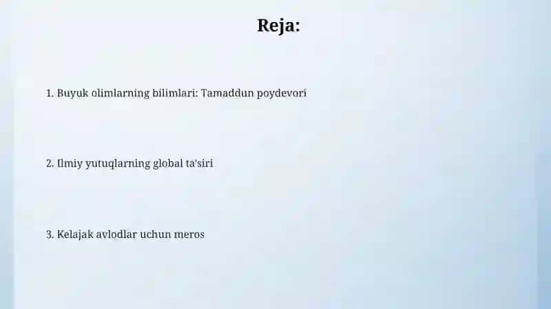 Buyuk allomalarning jahon sivilizatsiyasiga qoʻshgan hissasi 2