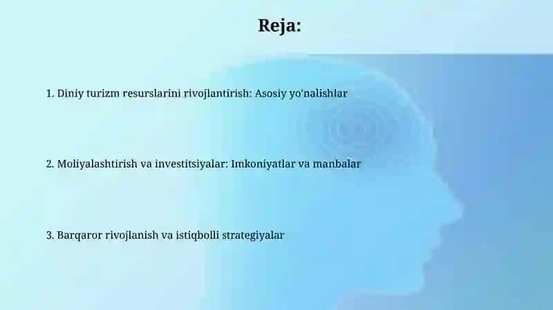 Diniy turizmni rivojlantirish resurslari 2