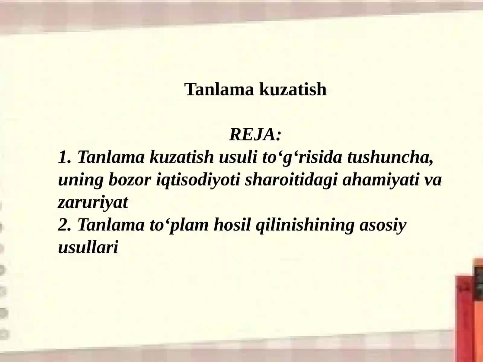 TANLAMA KUZATISH 2
