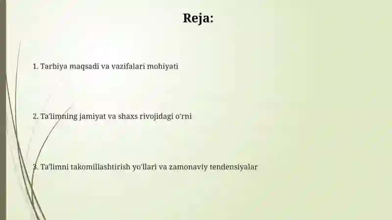 Tarbiyaning maqsad va vazifalari 2