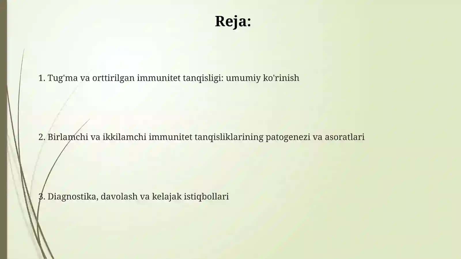 Tug'ma va orttirilgan immun tanqis holatlar:sababi, patogenezi, asoratlari 2