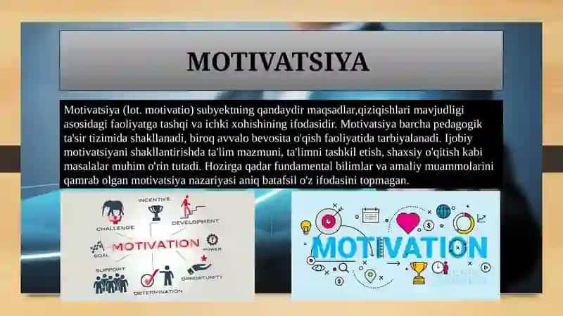 Motiv va motivatsiya va hissiyotning namoyon boʻlishi 2