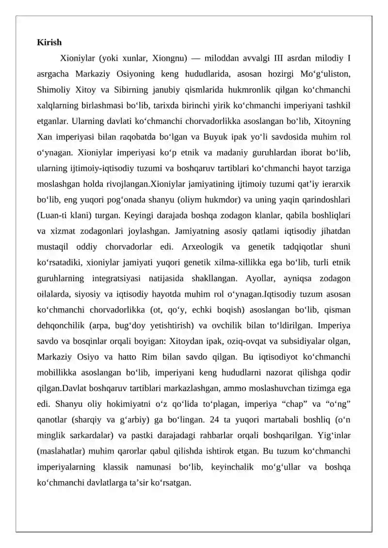 Xioniylar ijtimoiy iqtisodiy tuzumi va davlat boshqaruv tartiblari 2