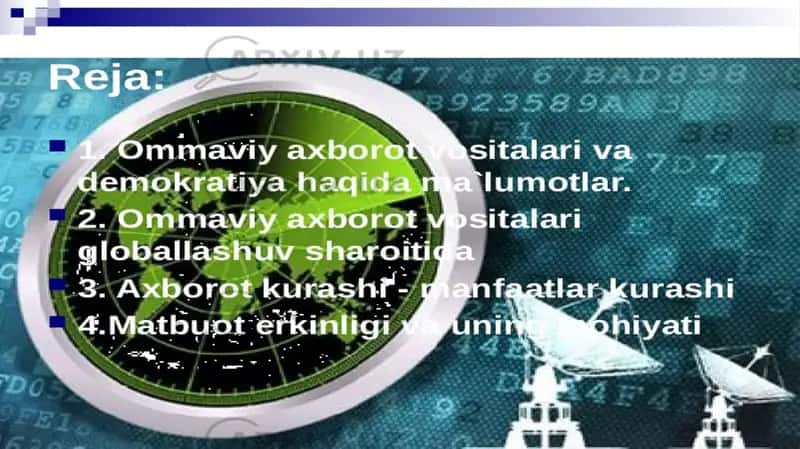 O’zbekiston Respublikasida Ommaviy Axborot Vositalarining Faoliyati 2