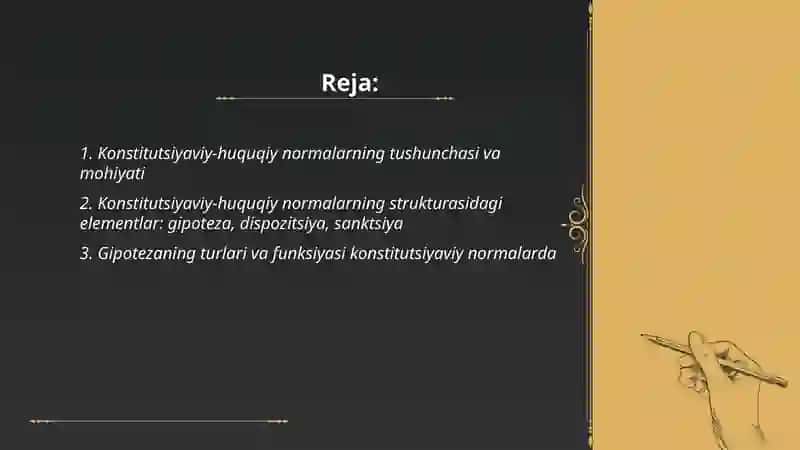 Konstitutsiyaviy - huquqiy narmalarning tuzilishi va turlari 2