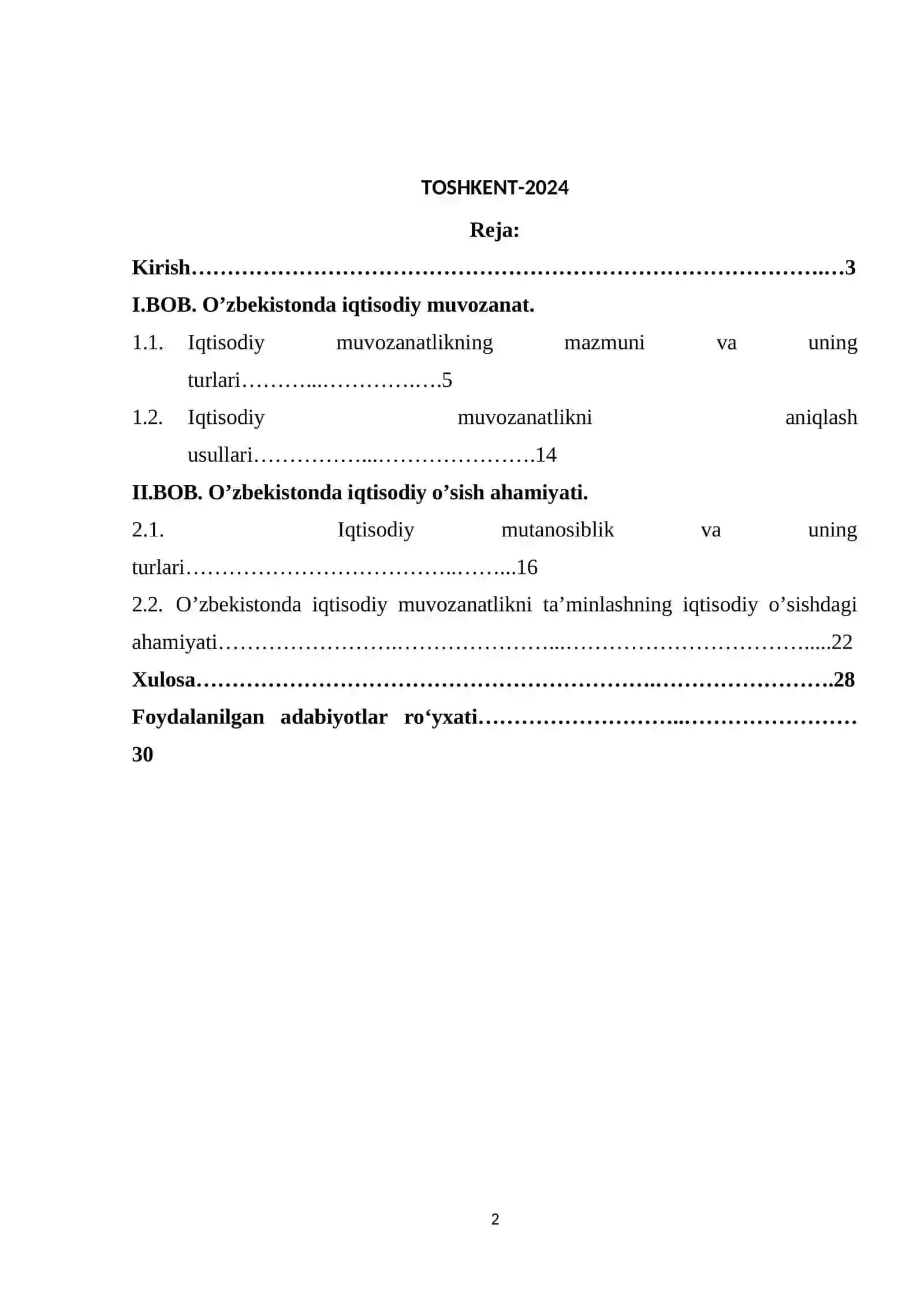 MAKROIQTISODIY MUVOZANATLIKNING MOHIYATI VA UNGA ERISHISH YOʻLLARI 2