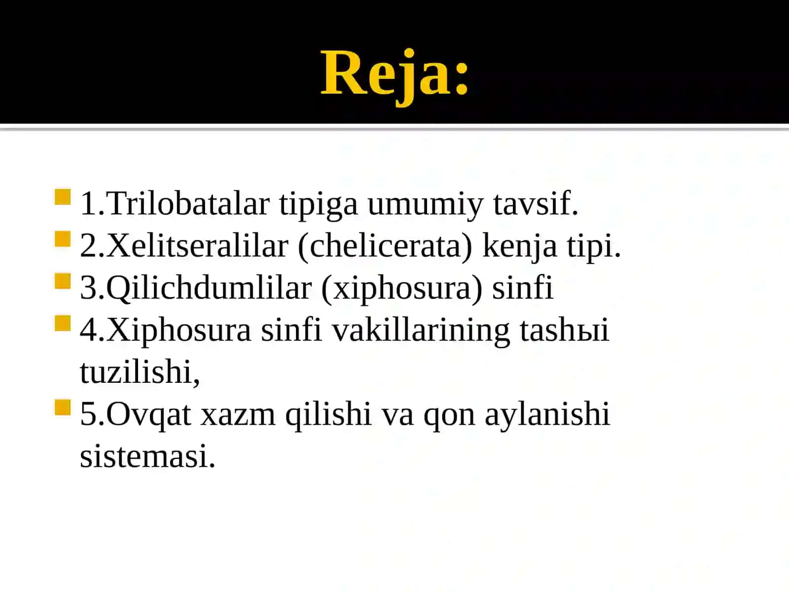 Biologiya yo‘nalishi TAQDIMOTISHI 2
