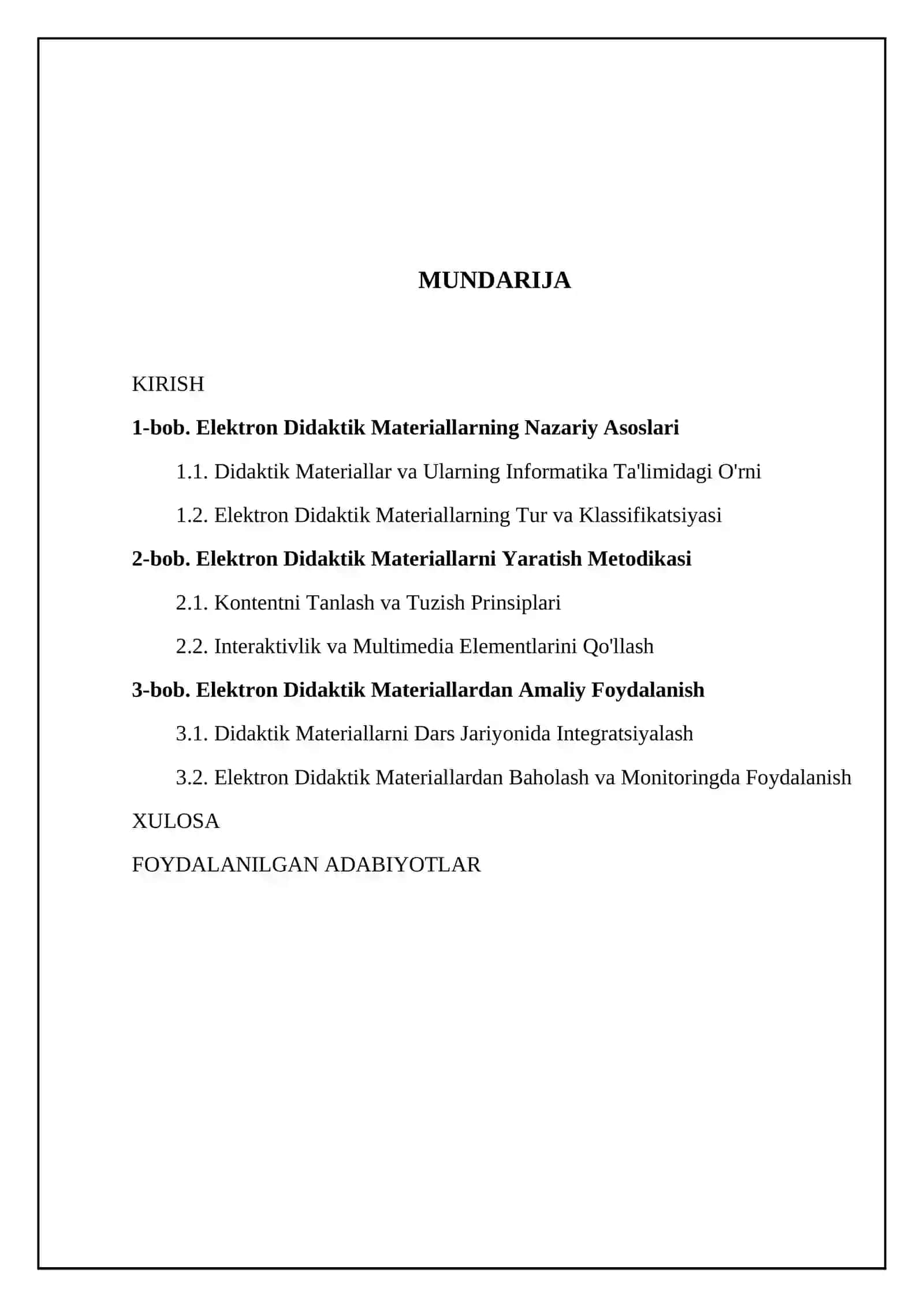 Informatika fanida elektron didaktik materiallar yaratish va ulardan foydalanish metodikasi 2