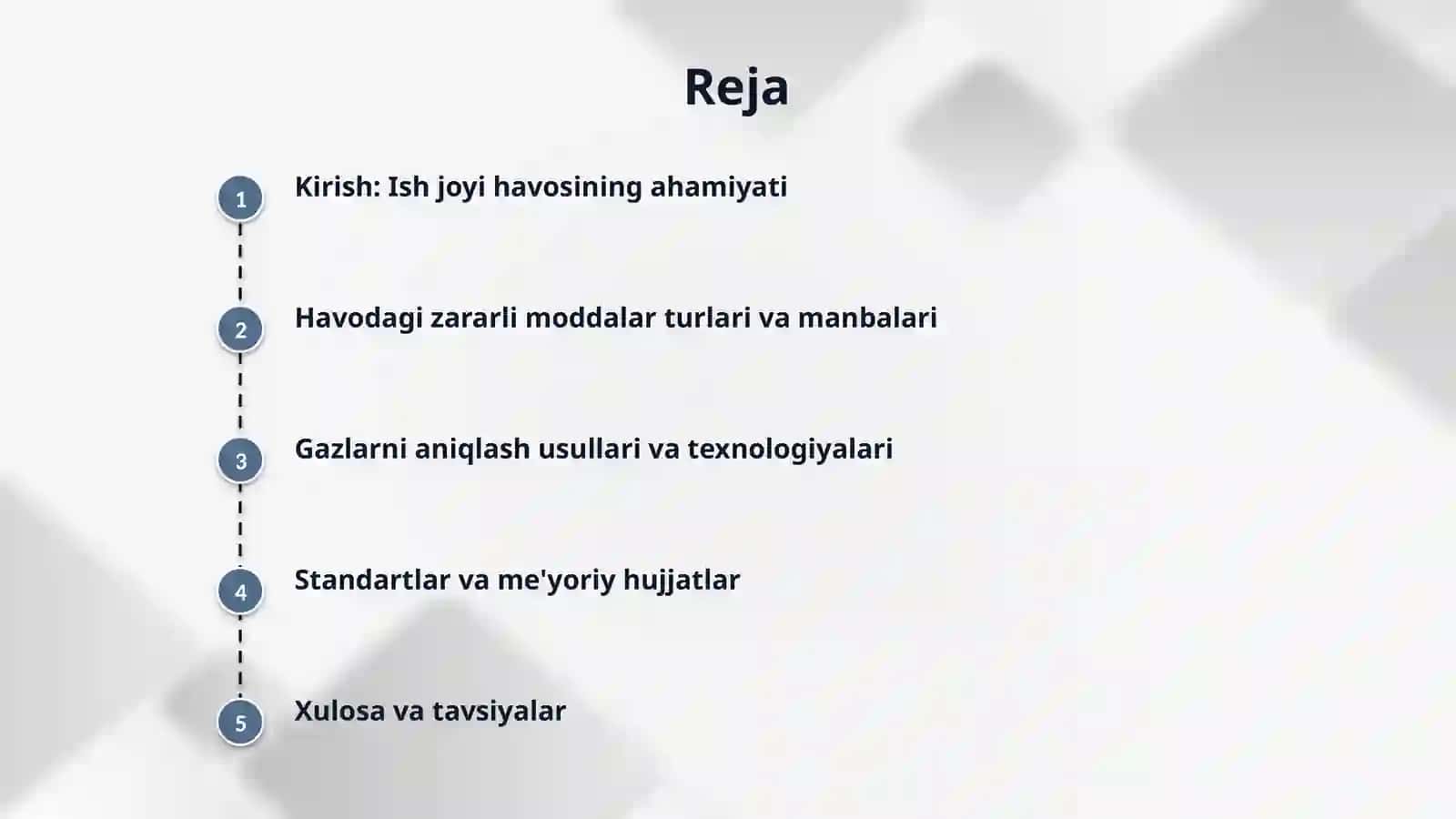 Ishlab chiqarish binolari va ish joyidagi havoda bo‘lgan zararli gazlar miqdorini aniqlash 2
