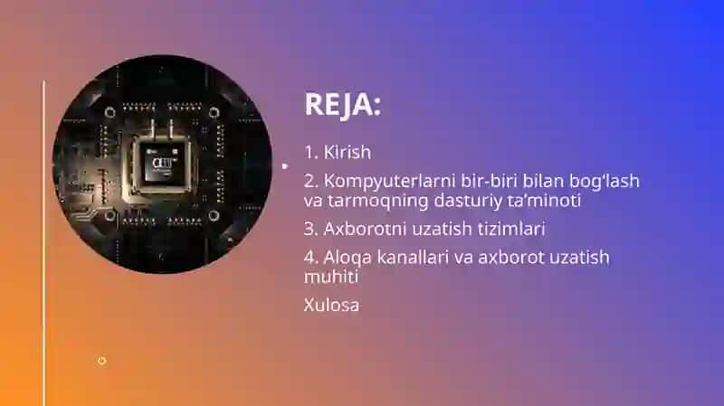 Kommunikatsion kanal va aloqa protsessori, axborot uzatish muhiti 2