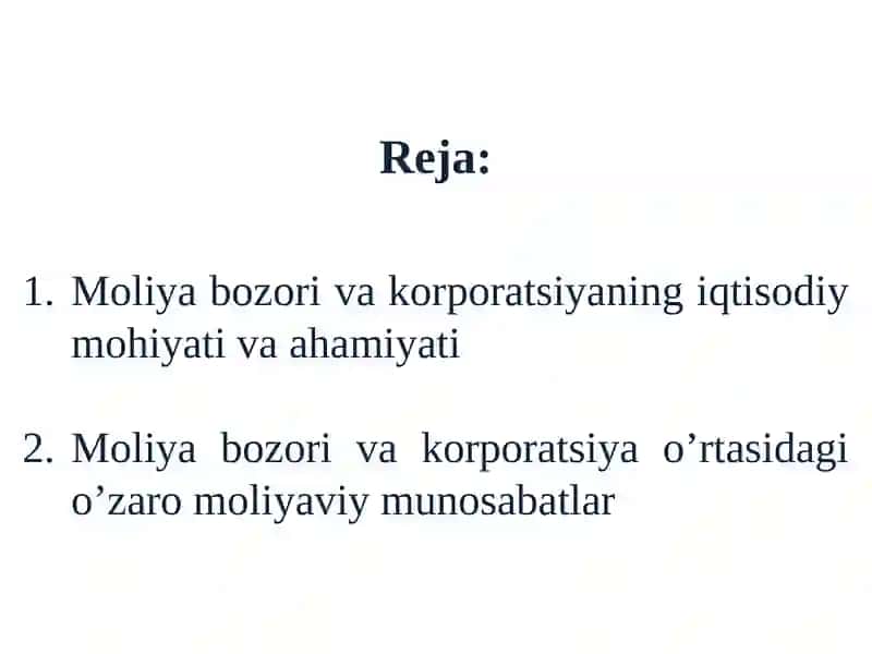 Moliyaviy Bozordakorporatsiya 2