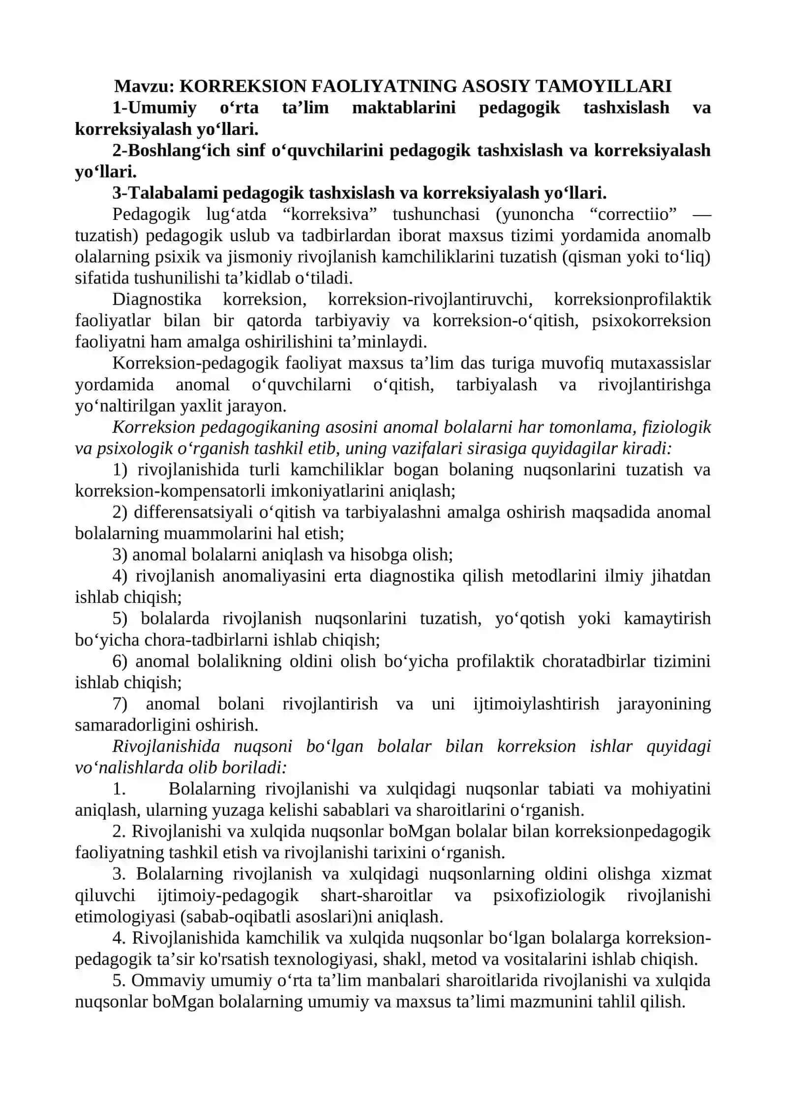 KORREKSION FAOLIYATNING ASOSIY TAMOYILLARI 2