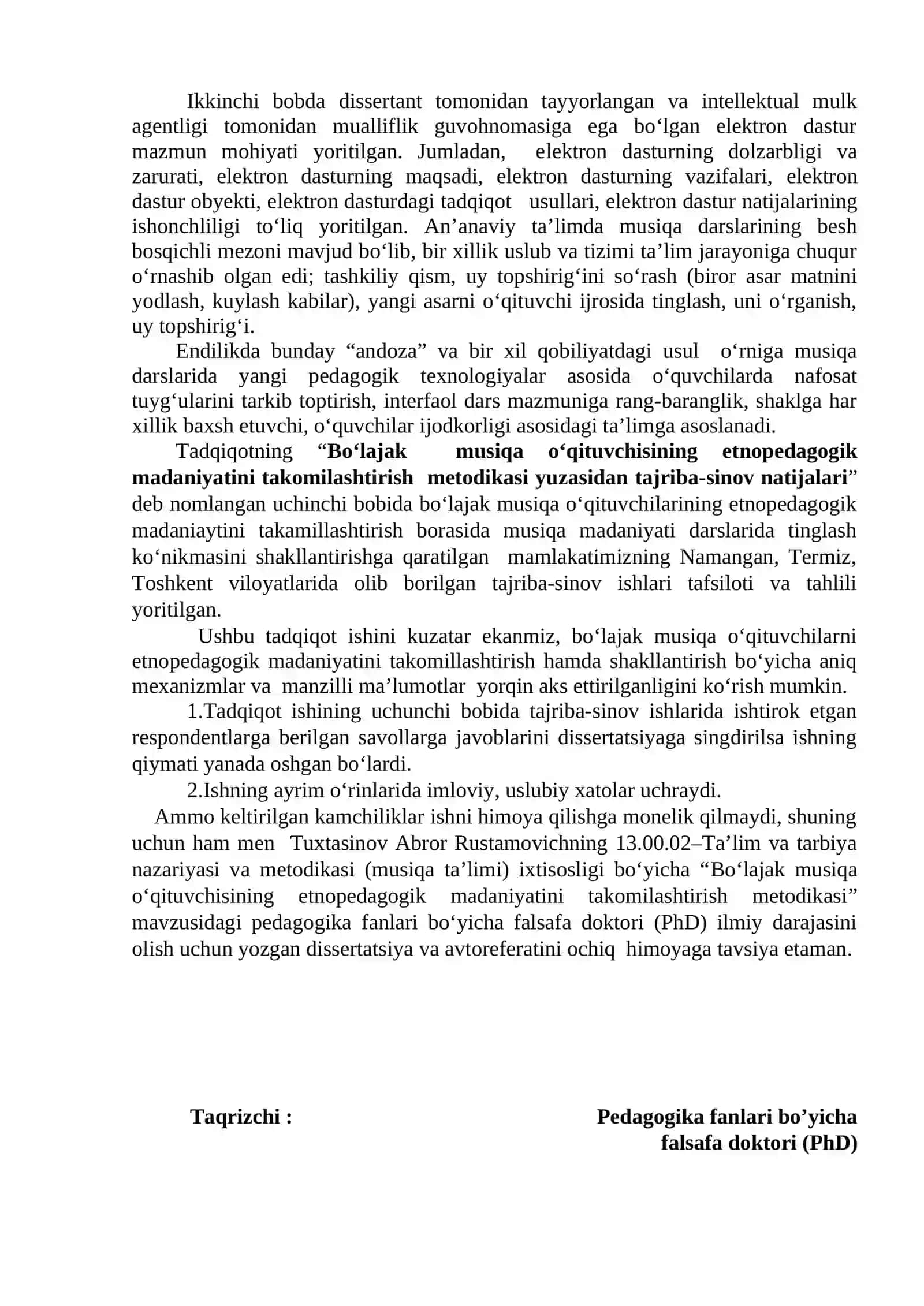 Bo‘lajak musiqa o‘qituvchisining etnopedagogik madaniyatini takomilashtirish metodikasi 2
