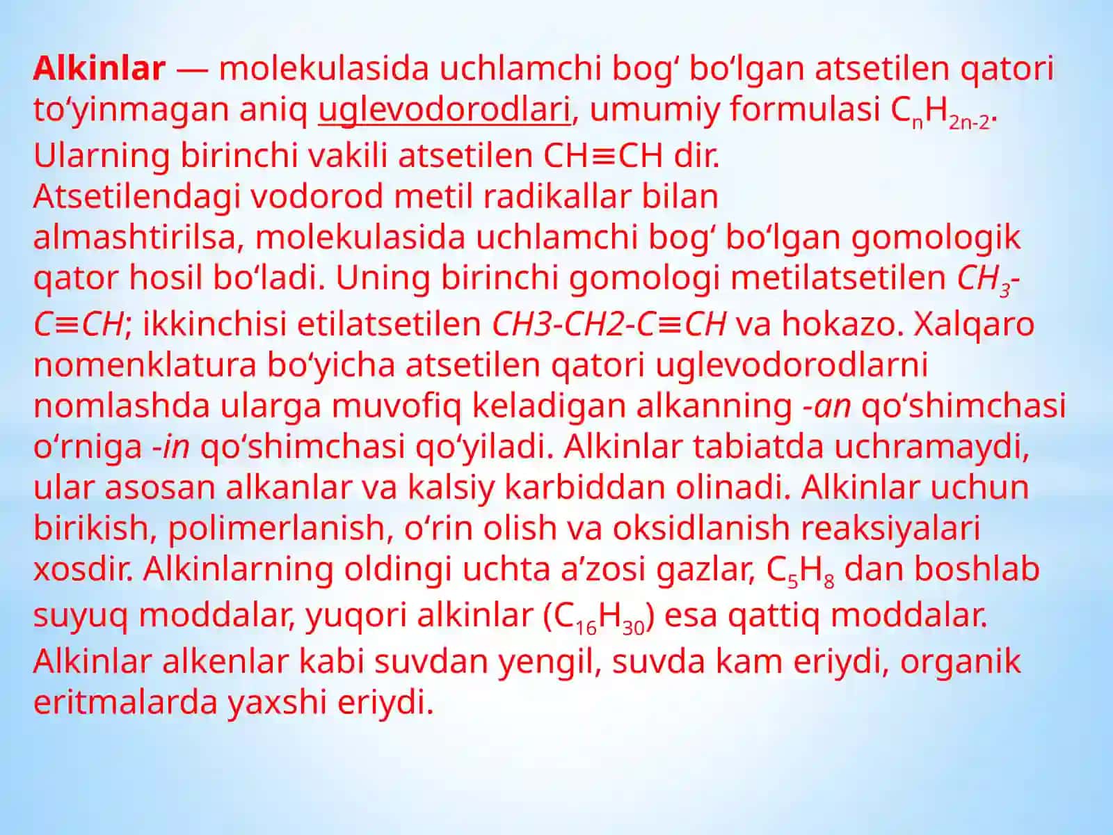 ALKAN ALKEN VA ALKINLARNING IQ SPEKTROSKOPIYA XARAKTERISTIK POLOSLARI 2