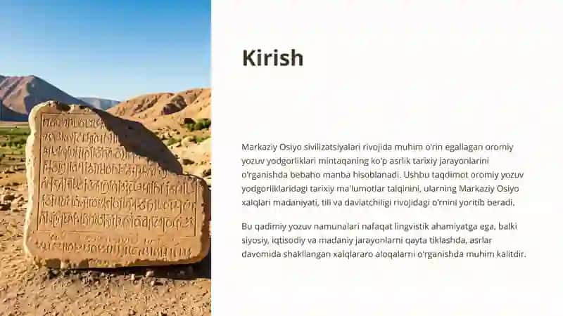 Oromiyyo zoviyodgorliklarida Markaziy Osiyoning tarixiy jarayonlari talqini 2