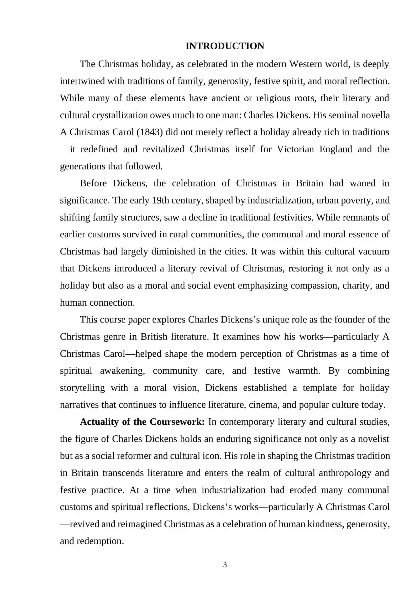 CHARLES DICKENS AS A FOUNDER CHRISTMAS GENRE 2