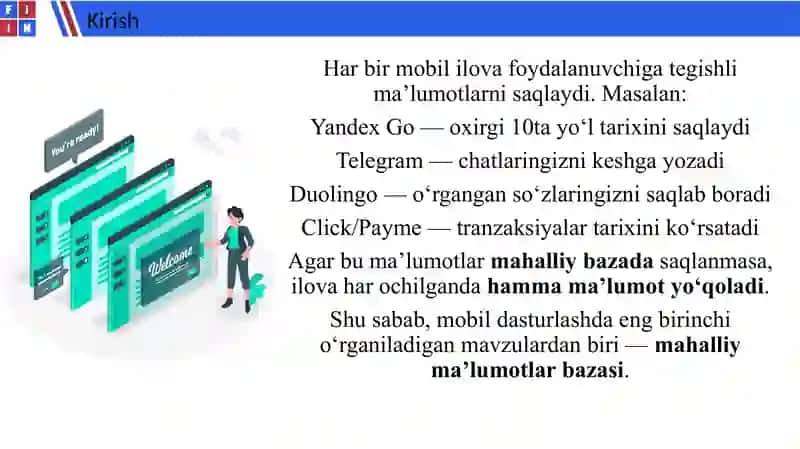 Mahalliy maʼlumotlar bazasi (SQLite, Realm) 2