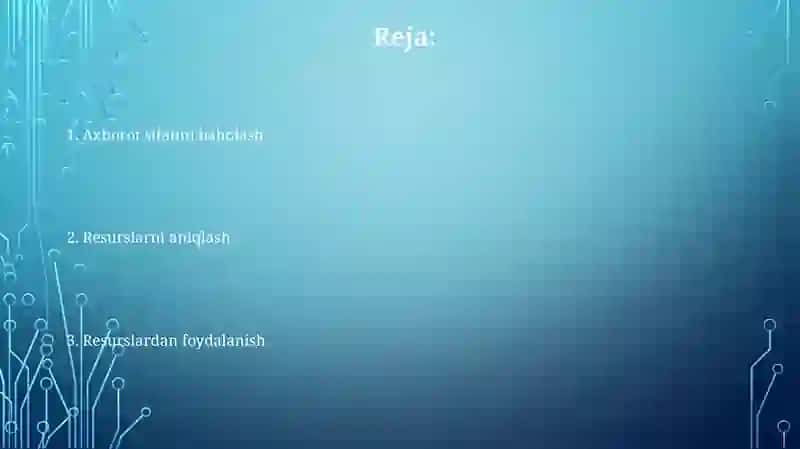 Oʻquv va metodik qoʻllanmalar lugʻatlar qomuslar axborot - maʼlumot manbalari 2