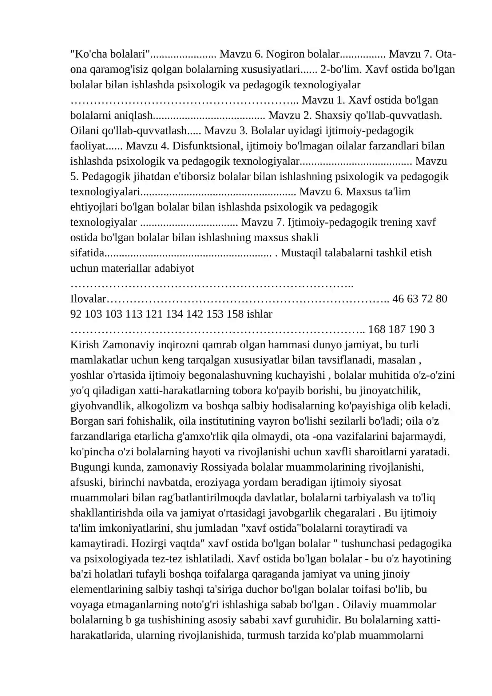 XAVF OSTIDA BO'LGAN BOLALAR: RIVOJLANISH XUSUSIYATLARI, PSIXOLOGIK VA PEDAGOGIK TEXNOLOGIYALAR 2