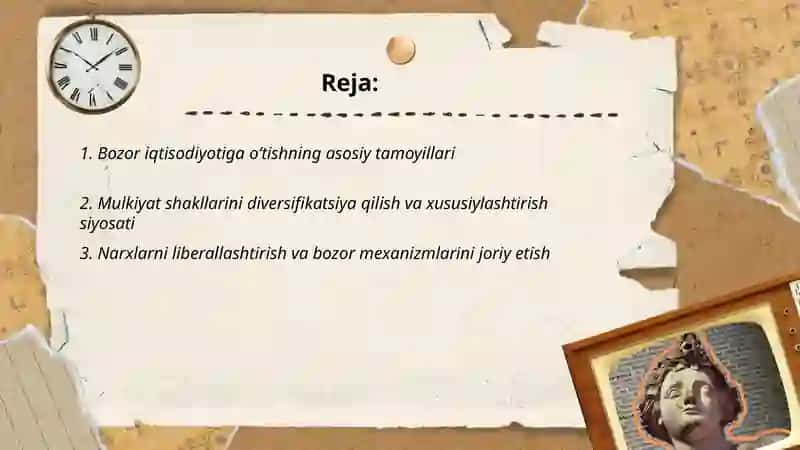 Bozor iqtisodiyotiga o‘tishning asosiy tamoyillari 2