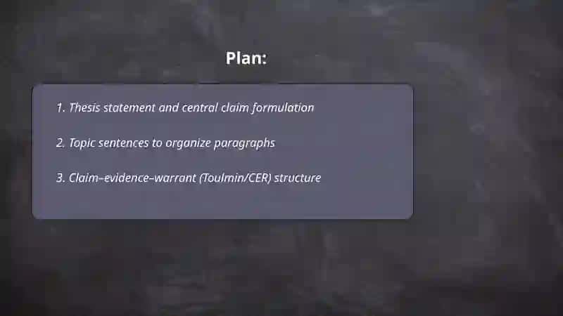 Structure and organization of arguments 2