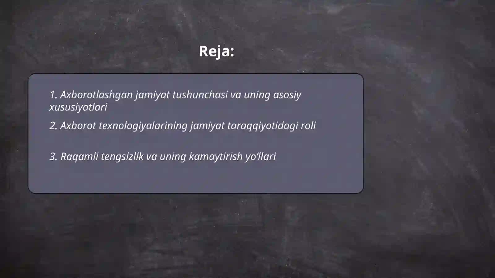 Axborotlashgan jamiyat va uning istiqbollari 2