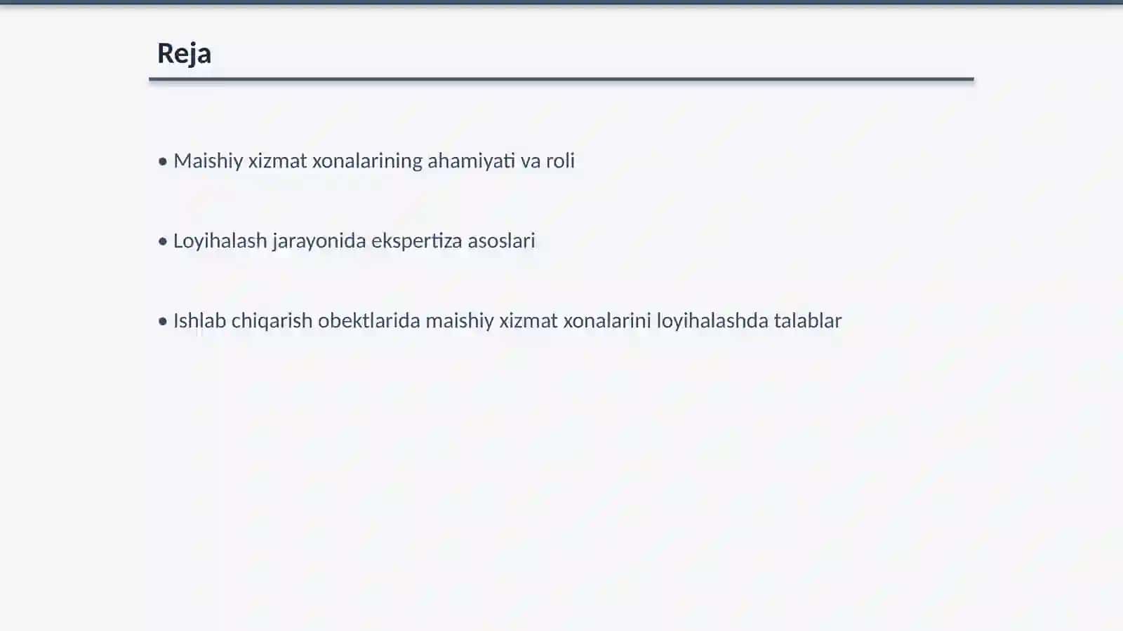 Ishlab chiqarish obektlarida maishiy xizmat xonalar loyixalarini ekspertizasi va xulosa berish 2