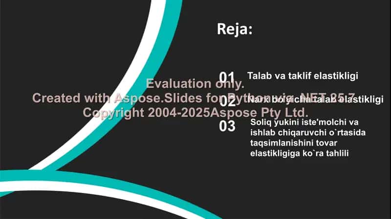 Talab va taklif elastikligi 2