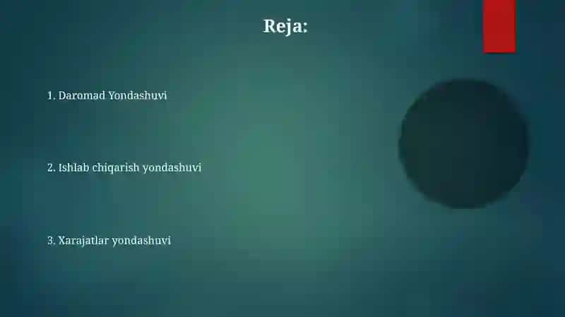 Yalpi ichki mahsulotlarni hisoblash usullari 2